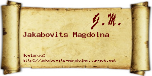 Jakabovits Magdolna névjegykártya